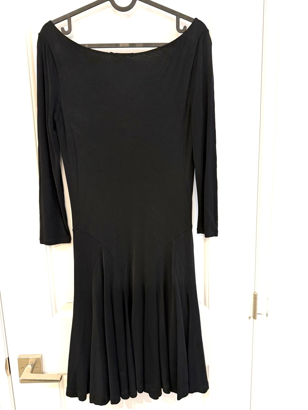 Polo by Ralph Lauren Black Long-Sleeve Flared Hem Dress